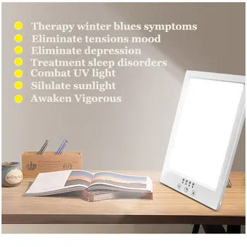 

1 pcs SAD Light Therapy Lamp Full LED Spectrum Without UV 3 Adjustable Brightness Levels, Touch Control For Seasonal Affective