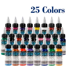 10 шт чернила для татуировки, чернила для татуировки, 10 цветов, набор 1 унция 30 мл/бутылка, пигмент для татуировки, набор для 3D макияжа, красота, кожа, боди-арт. Натуральный