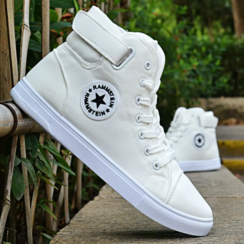 

Man's shoes Canvas sneakers High Top Mens shoes casual Spring Autumn Fashion Male footwear Sturdy sole Casual