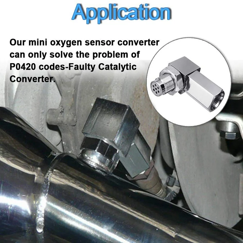90° 2PCS CEL Eliminator Check Engine Light O2 Sensor Socket Catalytic Converter