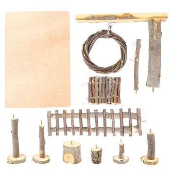 

1PC Springboard Toy Funny Cage Ladder Wooden Climbing Ladder Durable Plaything for Chinchillas Guinea Pig Pet Hamster