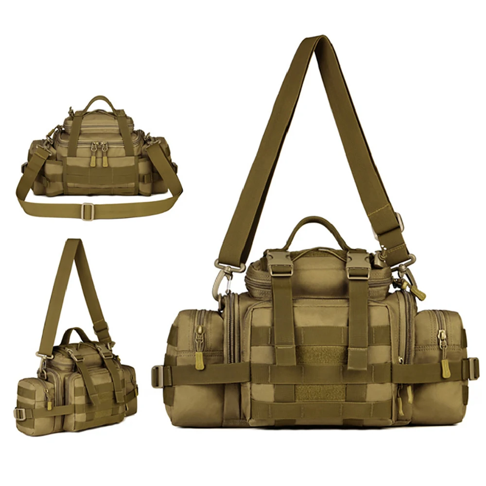 

Outdoor Military Tactical Waist Bag Large Capacity Sport Bag One Shoulder Diagonal Handbag Waterproof Bags Camping Hiking Pack