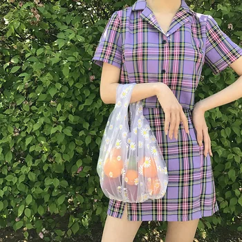

Translucent Little Daisy Gauze Bag Female 2020 New Style Autumn Flowers Handbag Bag Handbag South Korea INS