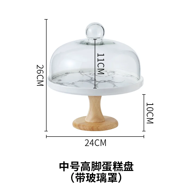 Имитация мраморная керамика торт стенд стеклянная крышка торт стенд для десерта помадка украшения торта инструменты