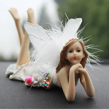 

INS Flower Fairy Angel Pretty Girl Decoration Creative Resin Doll Car Decoration Car Decorations