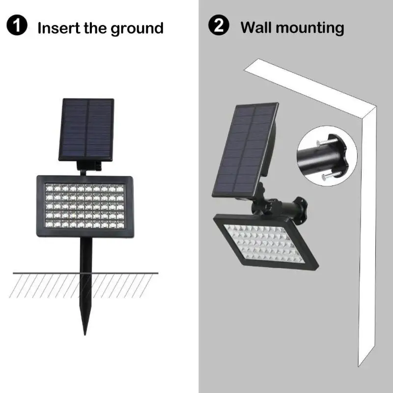 50 светодиодный уличный светильник на солнечной батарее, наружный прожектор, светильник s в маленький Точечный светильник s, садовый светодиодный светильник, садовый светильник s, садовый светильник s