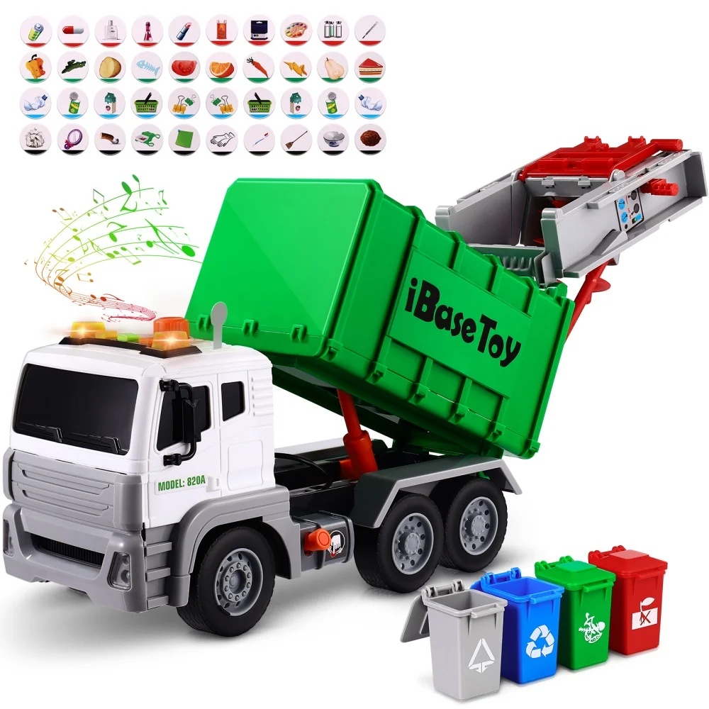 IBaseToy мусоровоз игрушки сборщик мусора модель автомобиля Дети Ясельного возраста