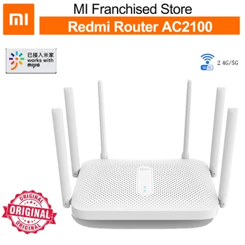 

Xiaomi Redmi Router AC2100 Gigabit 2.4G 5.0GHz strengthen Dual-Band 2033Mbps Wireless Wifi Repeater 6 High Gain Antennas Wider