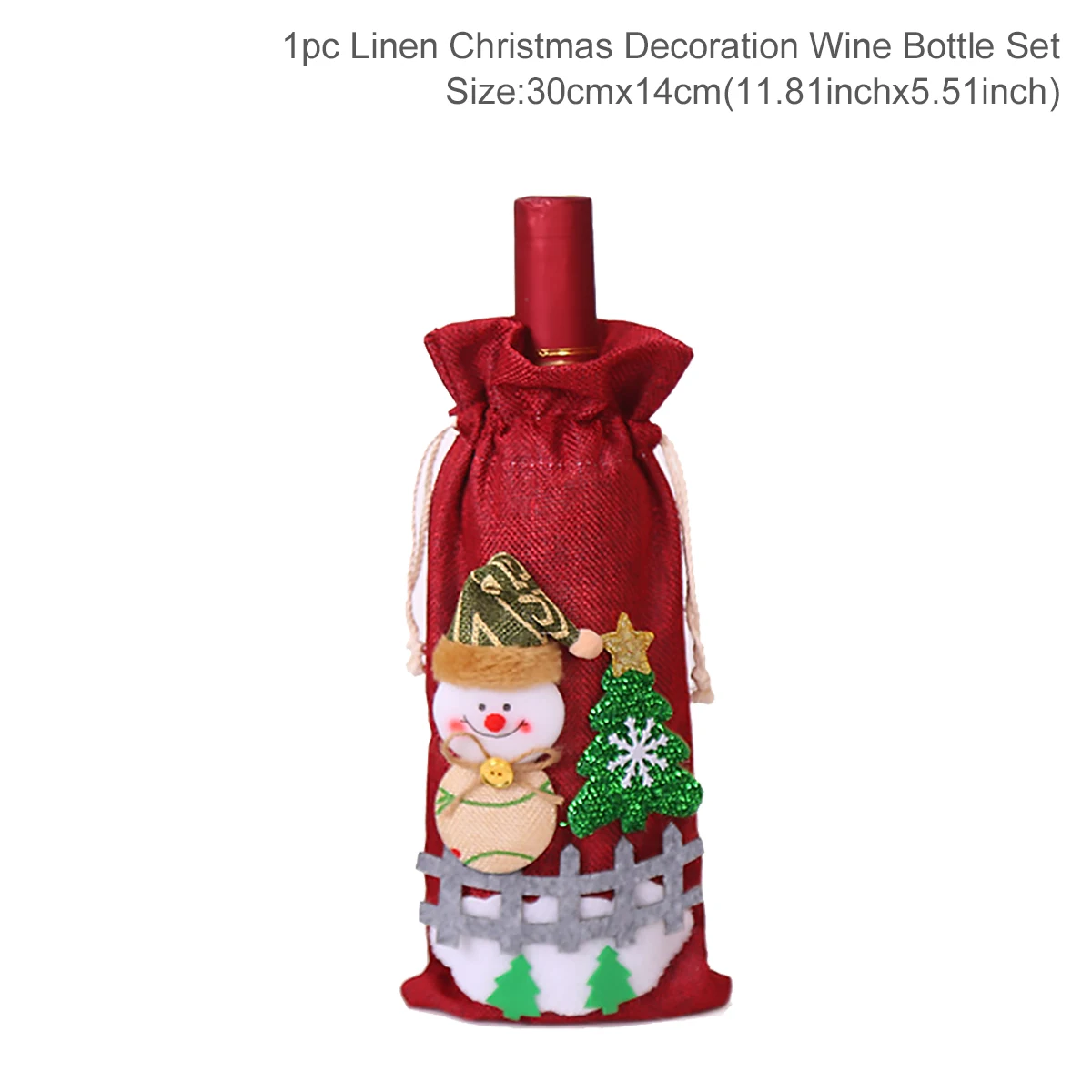 Рождественская Крышка для бутылки вина, Рождественское украшение для дома, рождественские украшения, Рождественский Декор, счастливый год Рождество - Цвет: style 12