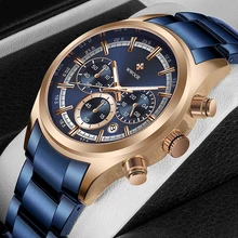 

WWOOR Mens Watches Top Brand Luxury Sport Quartz Stainless Steel Male Clock Military Waterproof Chronograph Relogio Masculino