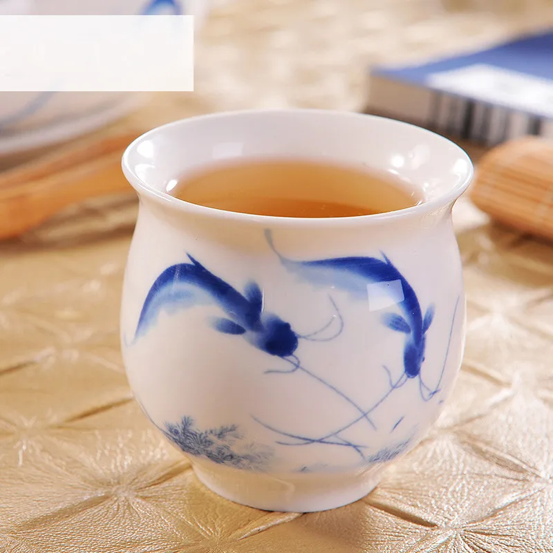 Китайский кунг-фу чайная чашка Ретро керамика чайный набор чашек двойная изоляция и анти-горячие домашние кофейные чашки Питьевая утварь