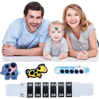 

10PCS New 2020 Children'S Forehead Thermometer Lcd Color Changing Body Temperature Sticker