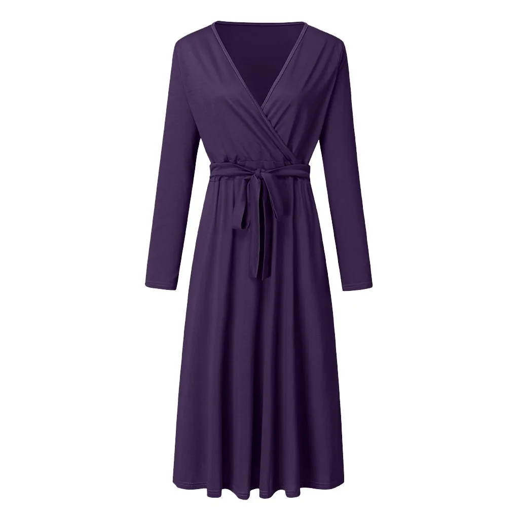 Женское платье vestidos de verano vestido vadim ropa mujer платья vestidos verano mujer rob повседневное однотонное L-5XL с длинным рукавом Z4
