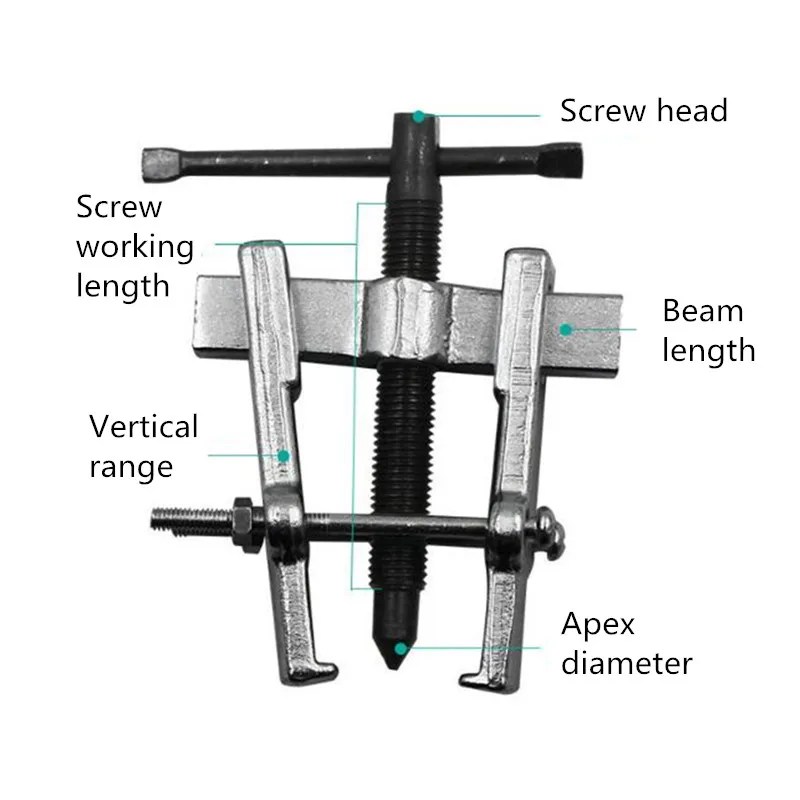 

Steel Forging Repair Removal Tool Durable Professional Spiral Lifting Separation Puller Practical Gear Bearing Remover Two Jaw