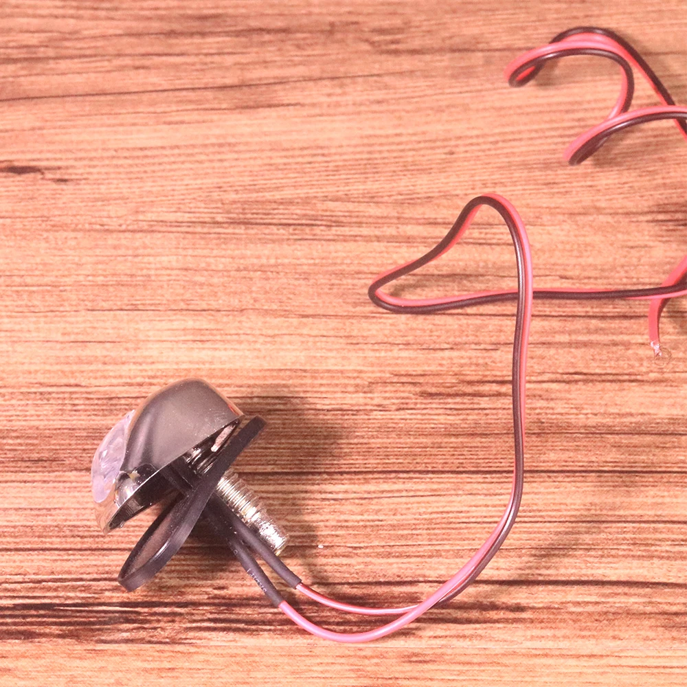 2X Universal Car LED Light Lamp Windshield Washer Wiper Jet Water Spray Nozzle Spout Wiper Washer Eye Fit for BMW HONDA FORD VW (6)