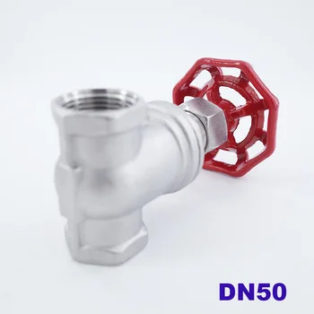 

High quality stainless steel screwed gate valve DN50 2 inch female thread large valve high temperature water pipe gate valve