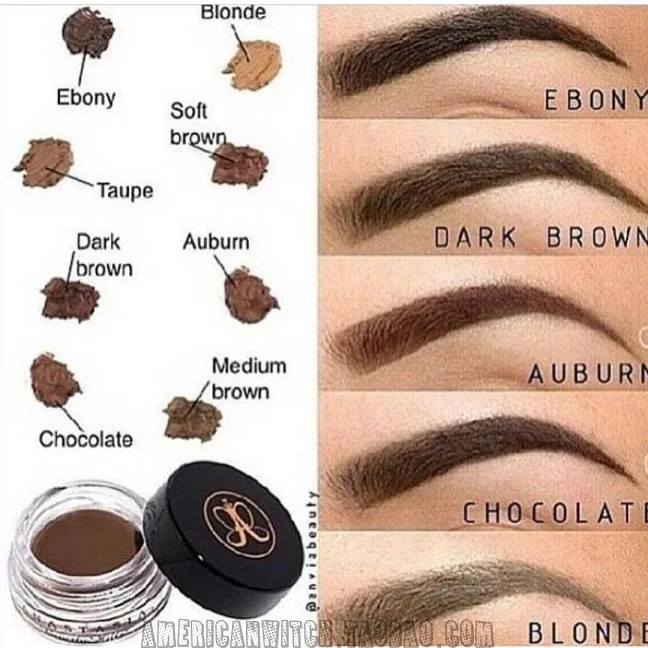 Anastasia Beverly Hills гладкий и прочный шоколадный крем для бровей пепельный коричневый крем для бровей