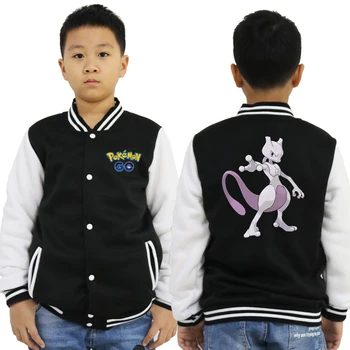 

Fashion Boys Girls Children Sweatshirt Coat Pokemon Printing Kids Jacket Mewtwo Sportswear Pikachu Tops for Children