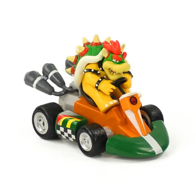 Anime 10CM Super Mario Luigi Koopa Donkey Kong Yoshi Mushroom Princess Peach Bowser Kart Martin Kuba