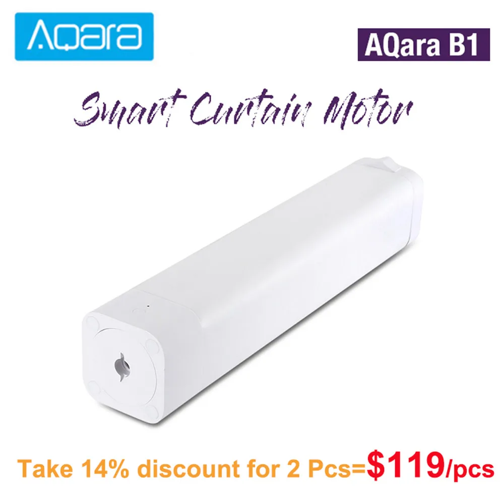

Original AQara B1 Wireless Smart Motorized Electric Curtain Motor 12cm/S WiFi/Voice/App Control Smart One-Key Home Kits 3030mAh