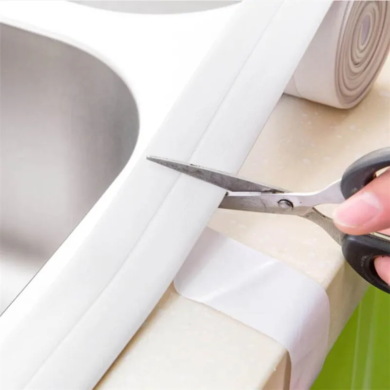 3.2M Bathroom Shower Sink Bath Sealing Strip Tape PVC Self adhesive Waterproof Wall Sticker Bathroom Kitchen