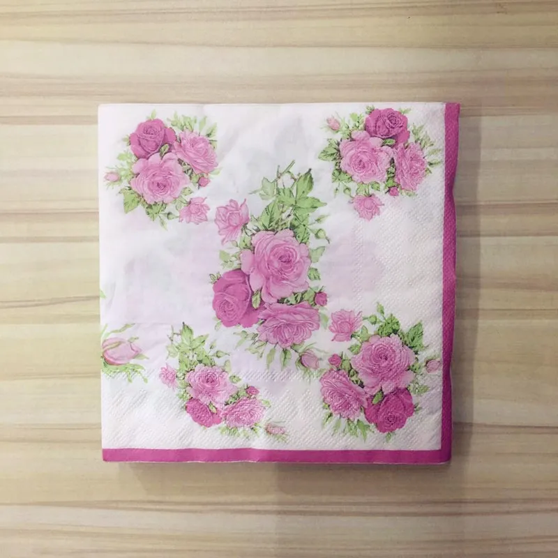 B 20 шт./упак. 33x33 см новые Винтаж цветы Бумага салфетки кафе и салфетки из ткани для вечеринок украшение в технике декупажа Бумага - Цвет: B