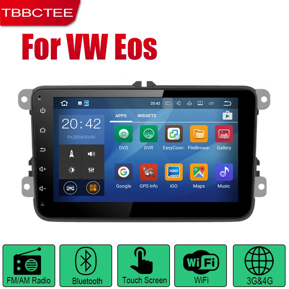 Standard machine TBBCTEE Android 2 Din Авто радио для фольквасген VW Eos 2006~ автомобильный мультимедийный плеер gps навигационная система Радио стерео - Цвет: Standard machine