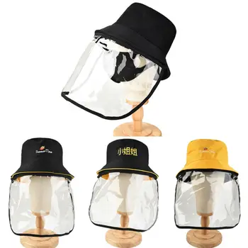 

Protective Clear Mask Cap Anti- Fog Saliva Windproof Removable Fishman Hat Women Kids Hat