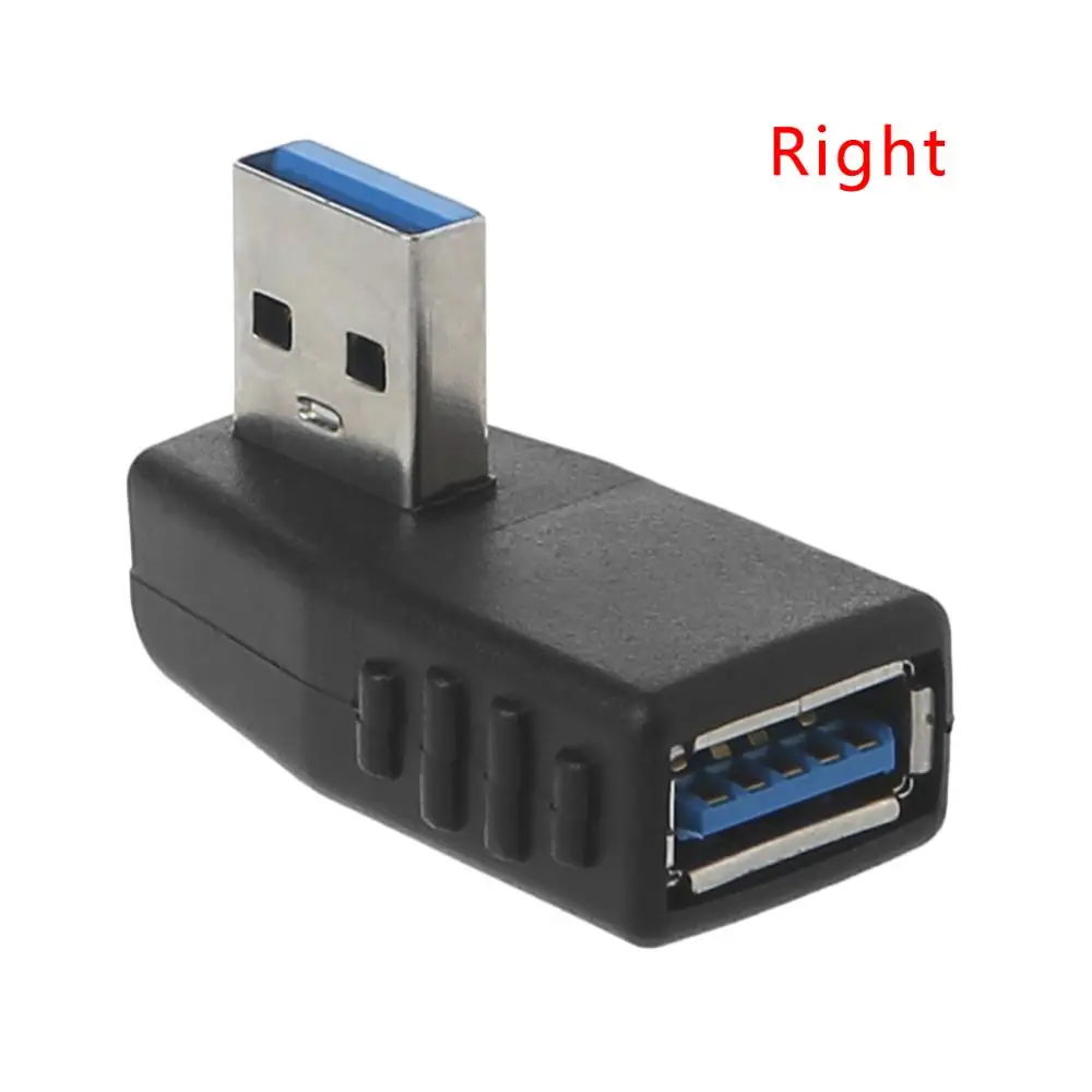 Right 90˚ левый и правый угловой USB 3,0 папа-мама коннектор адаптер для портативных ПК - Цвет: Right