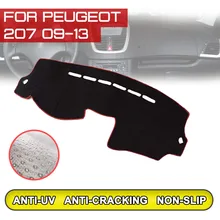 Alfombrilla antideslizante para salpicadero de coche, protección UV, para Peugeot 207, 2009, 2010, 2011, 2012, 2013