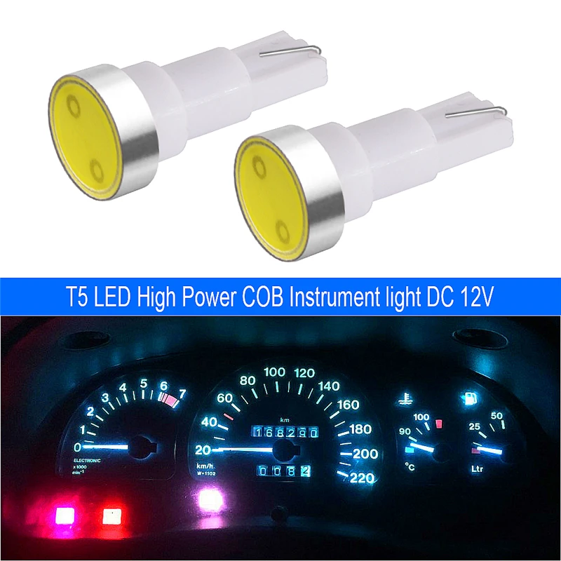 200x T5 светодиодный 12516 W1.2W автомобильный интерьерный приборный прибор, керамический авто боковой клиновидный светильник, лампочка COB