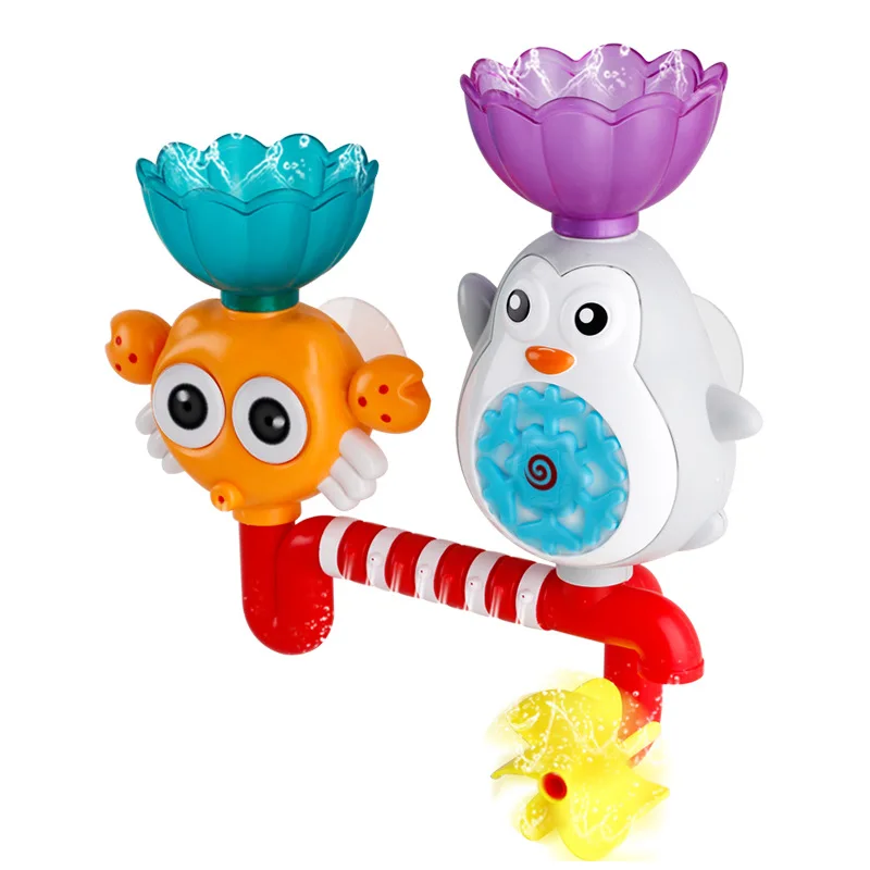Детская игрушка для ванной Купание Распыление воды инструмент мультфильм особенность 3 фонтан присоска вода душ игрушка для детей Дети