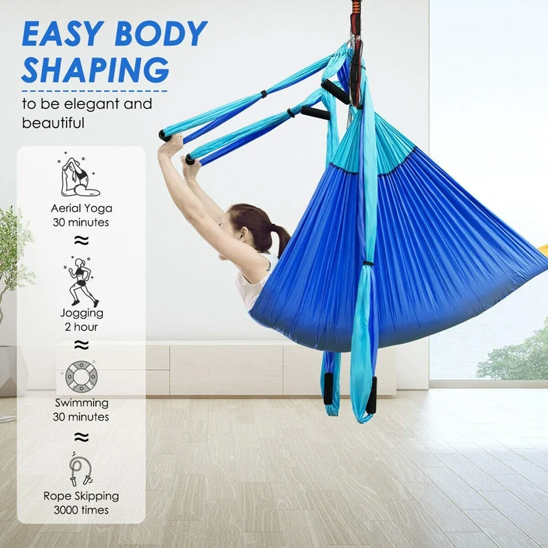 

Super sell-Aerial Yoga Swing Hammockindoor anti Gravity Hanging Yoga Sling Set Fitness Yoga Tools