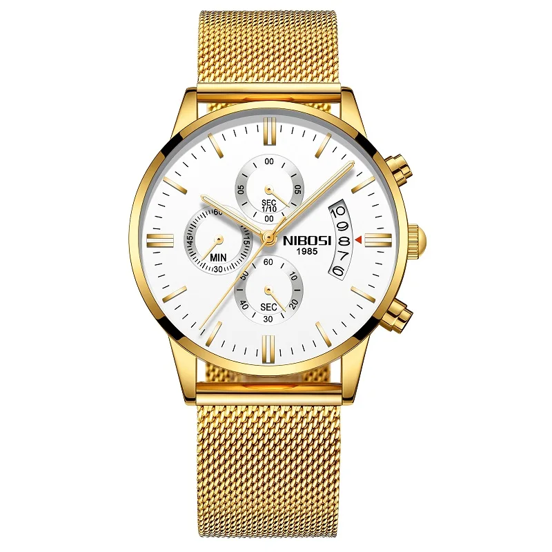 NIBOSI Relogio Masculino Luxury Men Watches Top Brand Men's Quartz Clock Waterproof Sports Chronograph Wristwatches Montre Homme 