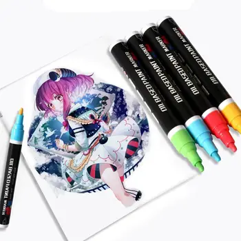 

28 Colors Waterproof Metallic Oil Based Paint Marker Pen for Ceramic Rock Glass R9CB