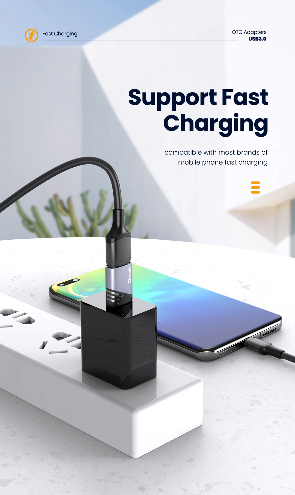 Elough USB 3.0 Type C OTG Adapter USB C Male To Micro USB Female Converter For Macbook Samsung Huawei Xiaomi Type C To USB OTG cell phone plug adapter