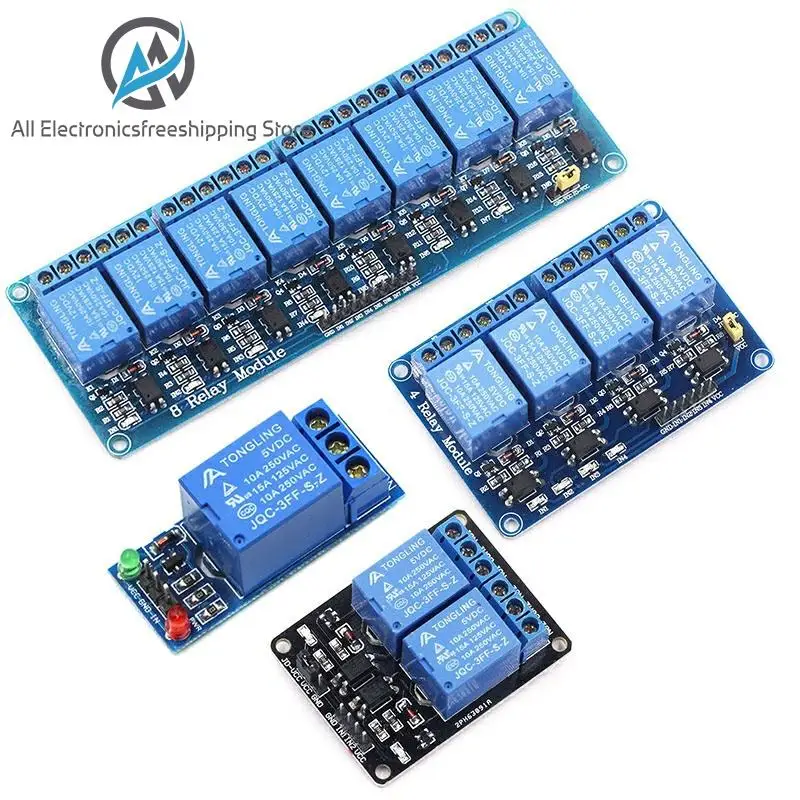 Релейный модуль 5 в 12 1 2 4 6 8 каналов с оптроном релейный выход для arduino