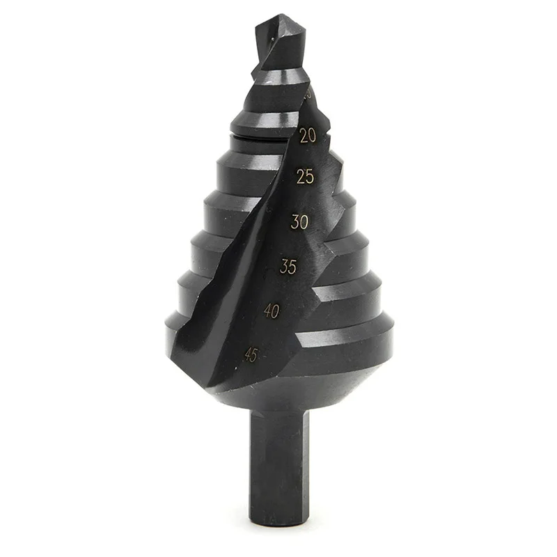 Citop 1pcs 10-45mm Nitride Coated Cutter Triangle Shank Drill HSS4241 Power Tools Spiral Grooved Metal Steel Step Bit | Инструменты