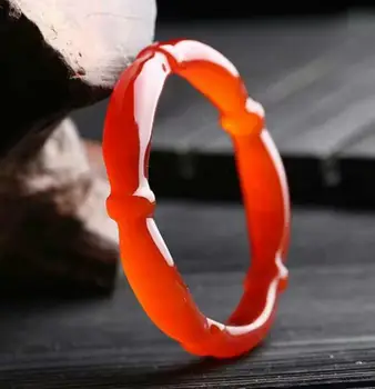 

Natural Red agate bracelet son ice species bamboo jade pith jade Bracelet