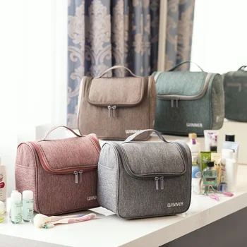 

Polyester Hanging Toiletry Bag Female Beauty Case Tote Men Trip Makeup Brush Lipstick Bathroom Cosmetic Zipper Pouch Accessories