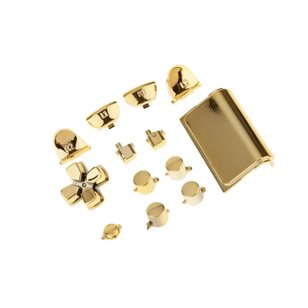 Replacement Chrome Plating Buttons and Touchpad for Sony PS4 Controller stylish facade better protection for game contoller
