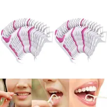 100Pcs/Pack New Sticks High Quality Health Flosser Tooth Clean Picks Dental Floss Toothpicks
