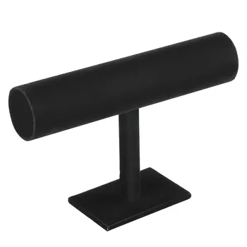 

Black Flannelette Bracelet Chain Watch T-Bar Rack Jewelry Hard Display Stand Holder Jewelry Organizer Hard Display Stand