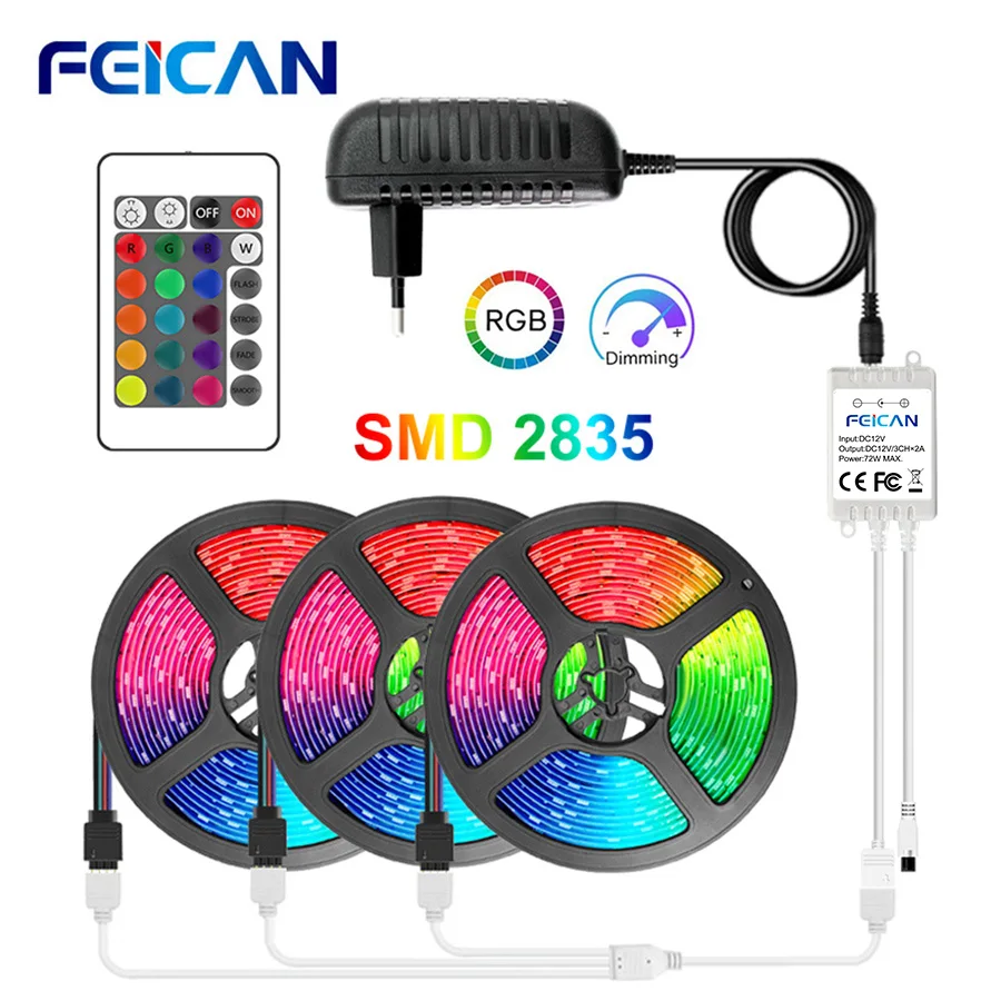 

LED Light 15M 2835 Waterproof RGB LED Strip Light 12V RGB Tape Ambilight Neon Ribbon Backlight