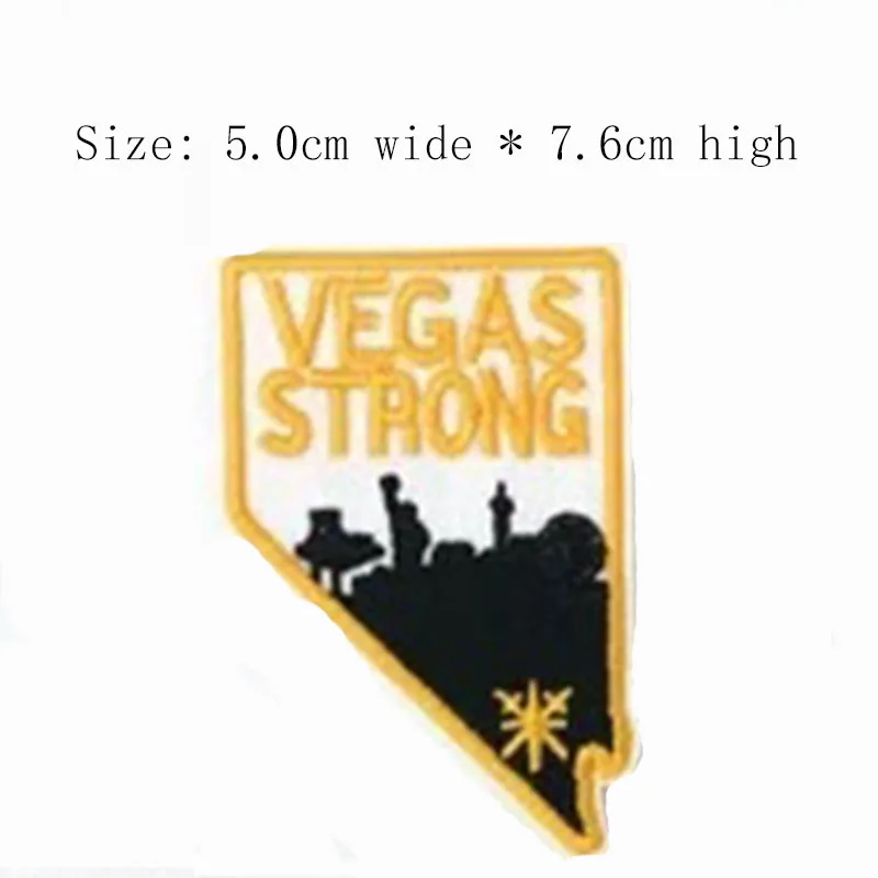 VEGAS STRONG 5 см широкий вышитый патч с утюгом для пришивания на левой груди джинсы/альпинизм/украшения(10 шт