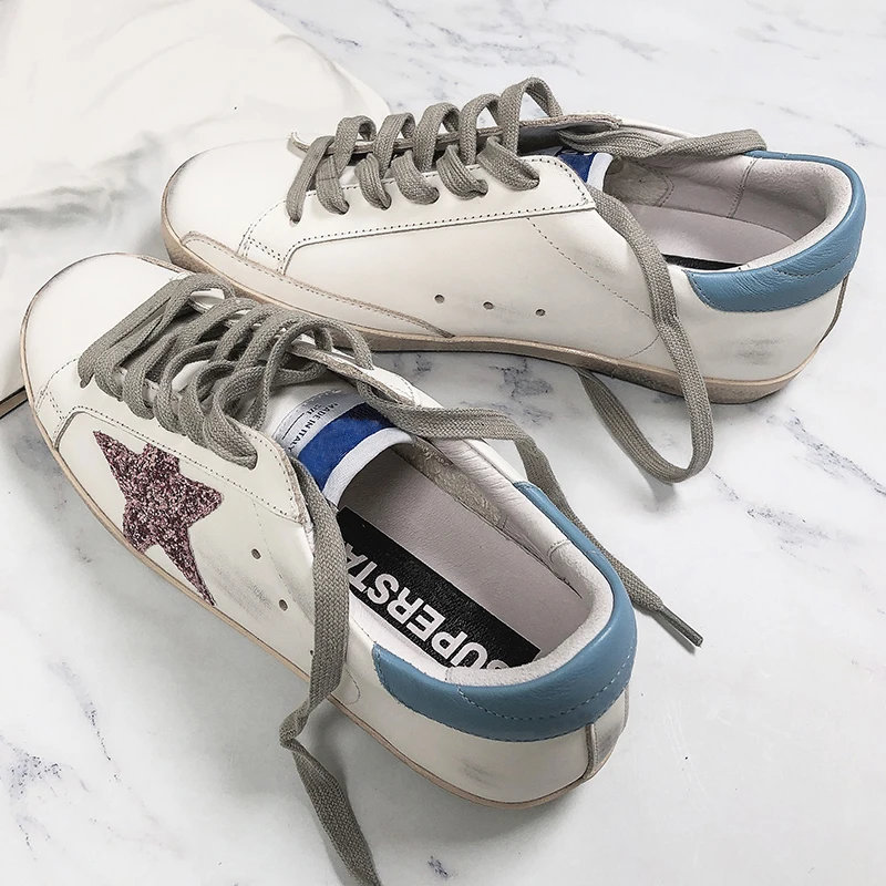 Новинка Лето 2019 маленькая грязная обувь Южная Корея белая старые звезды дымчатый