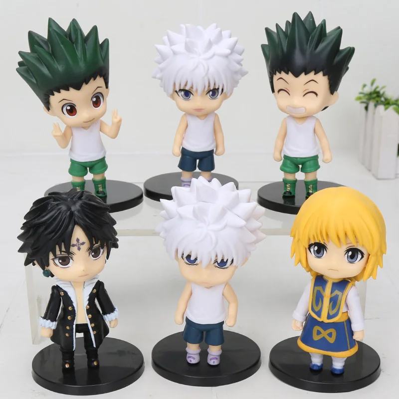 6Pcs/set 11cm Anime Hunter x Figure Gon Freecss Killua Zoldyck Kurapika Hisoka figure Model toys | Игрушки и хобби