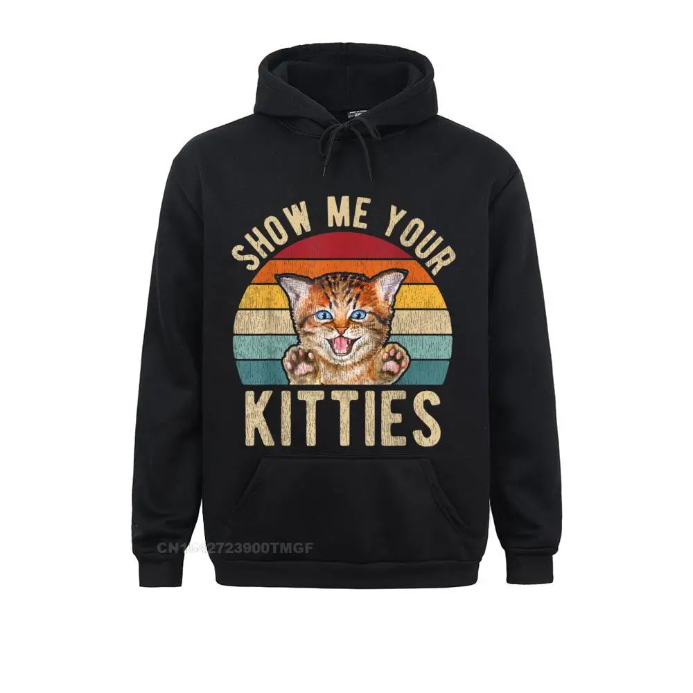 Long Sleeve Hoodies  Women Sweatshirts Show Me Your Kitties Shirt Vintage Funny Kitten Cat Lover T-Shirt__21399 Casual Clothes 2021 Newest Show Me Your Kitties Shirt Vintage Funny Kitten Cat Lover T-Shirt__21399black
