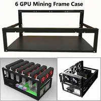 8 GPU Steel Open Air Miner Mining Frame Rig Case Kit Up Crypto Coin Currency Bitcoin Computer ETH Mineria Farm Housing