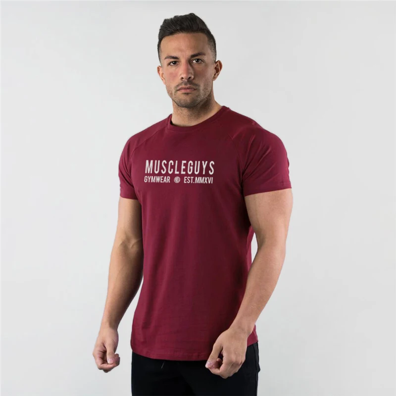 

New Summer Breathable T Shirt Casual Short Sleeve O-neck Fitness Cotton ops Fashion Comfortable